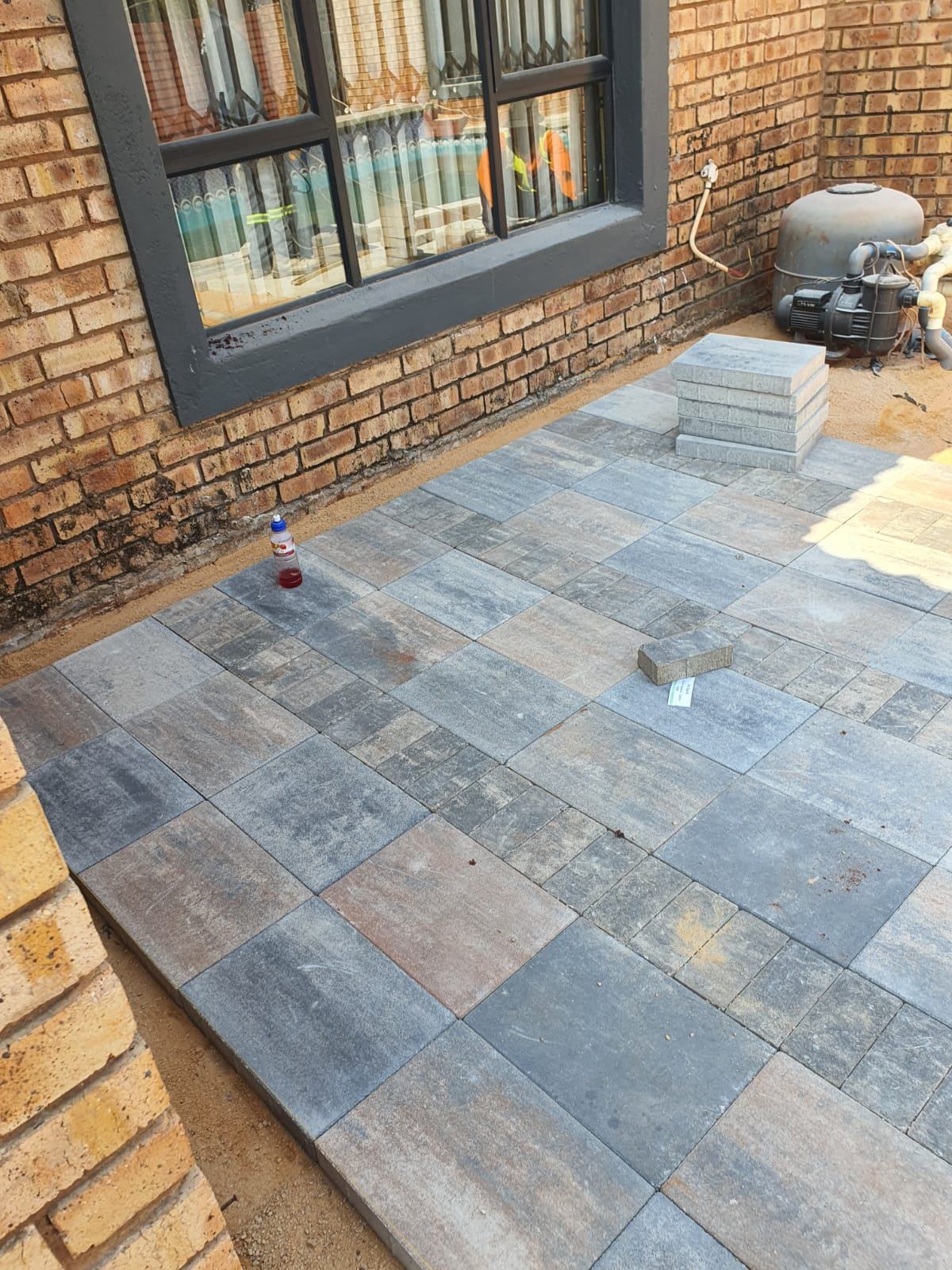 Slate paving patio