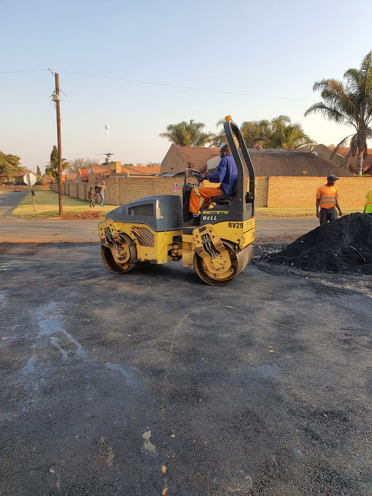 Resurfaced residential street